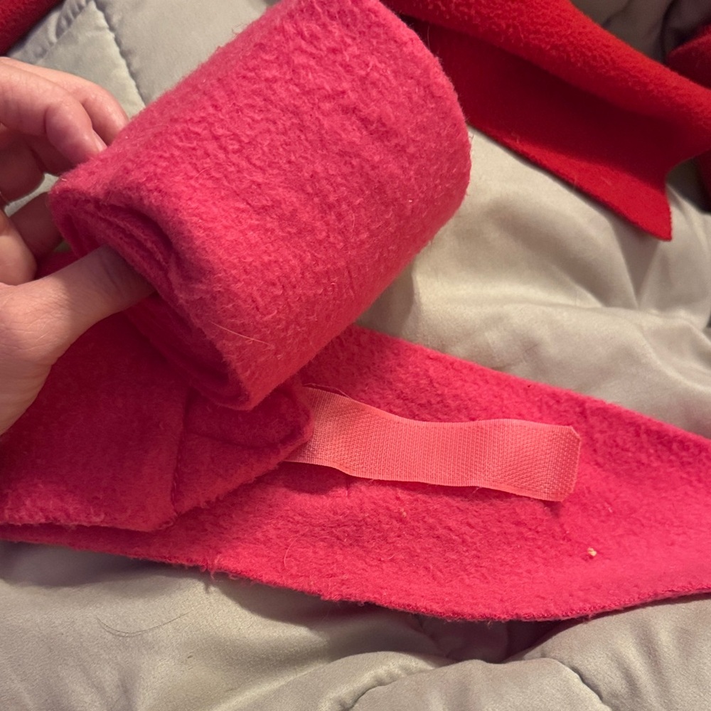 Pony Pink Fleece Polo Wraps